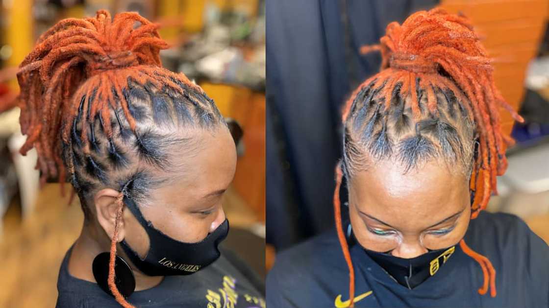 Orange dreadlocks Orange dreadlocks