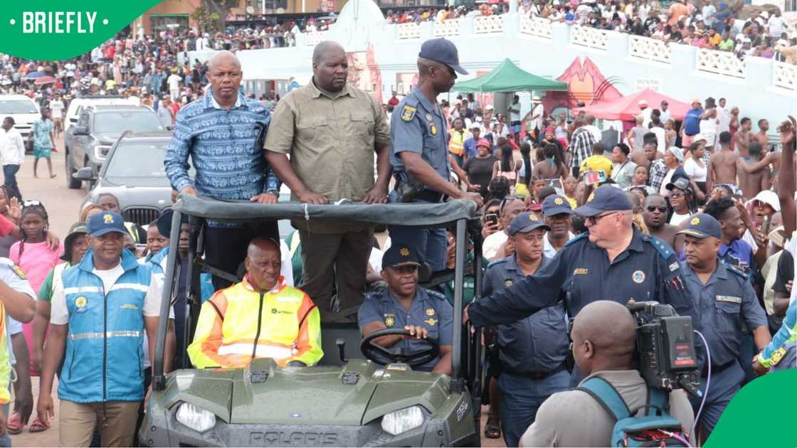 KZN Premier, Thamsanqa Ntuli, and Lieutenant General Nhlanhla Mkhwanazi KZN Premier, Thamsanqa Ntuli, and Lieutenant General Nhlanhla Mkhwanazi