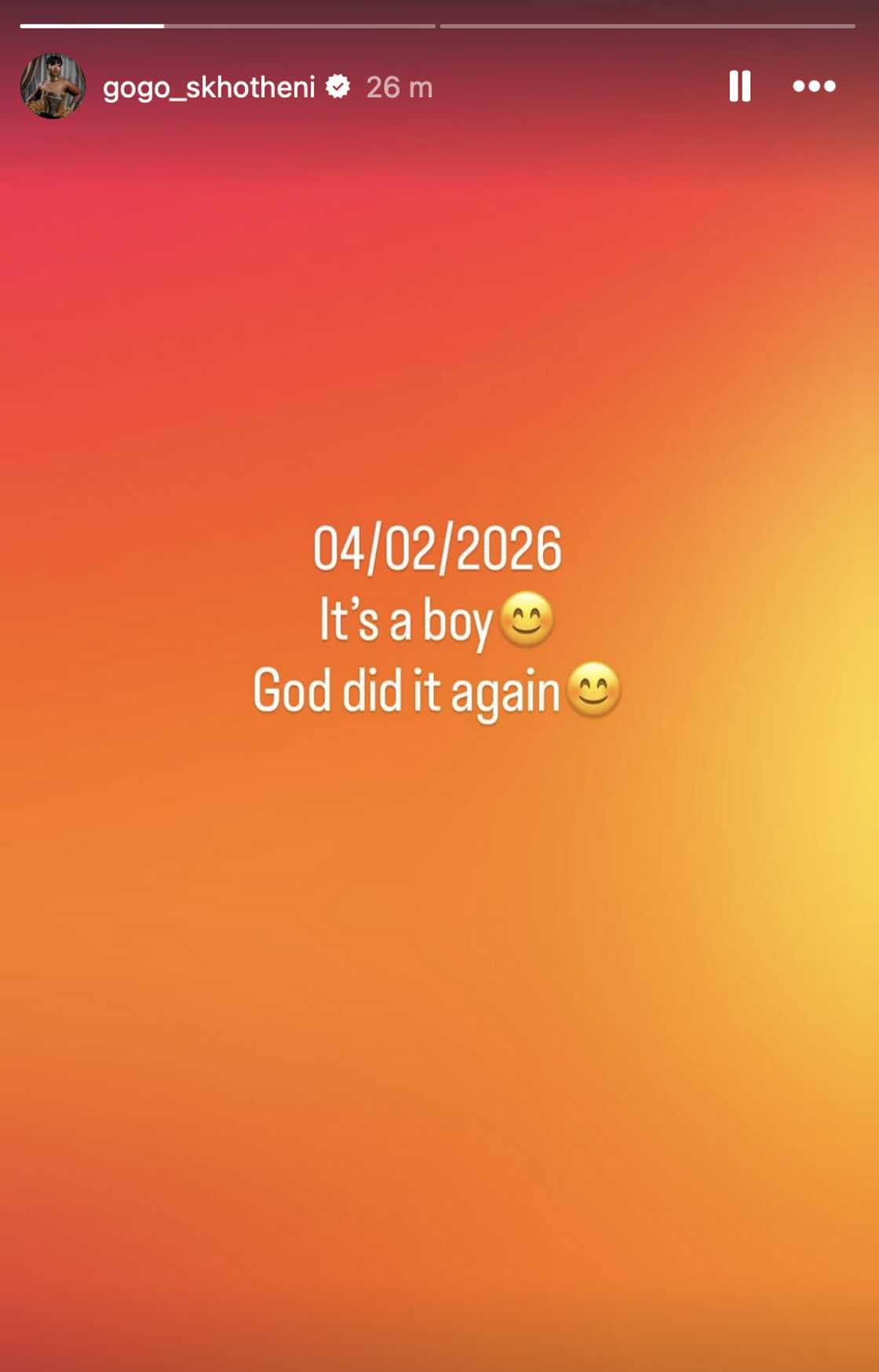 Gogo Skhotheni seemingly announced her pregnancy