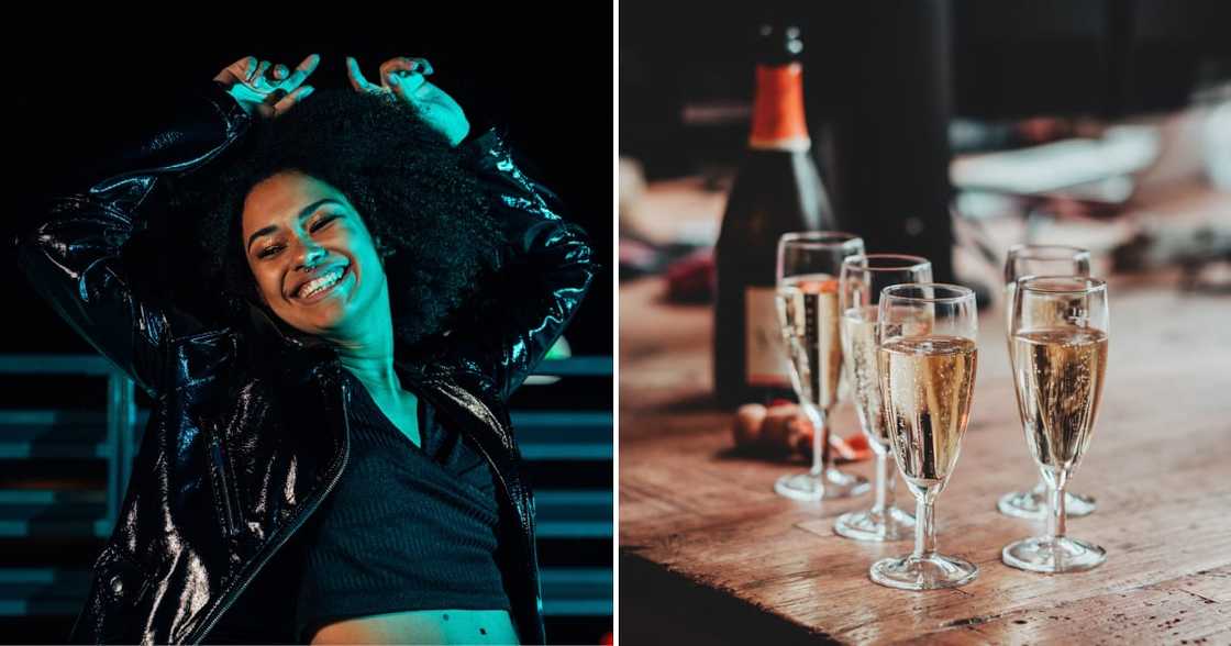 Social Media, Mzansi, dancing, South Africa, woman, champagne Social Media, Mzansi, dancing, South Africa, woman, champagne
