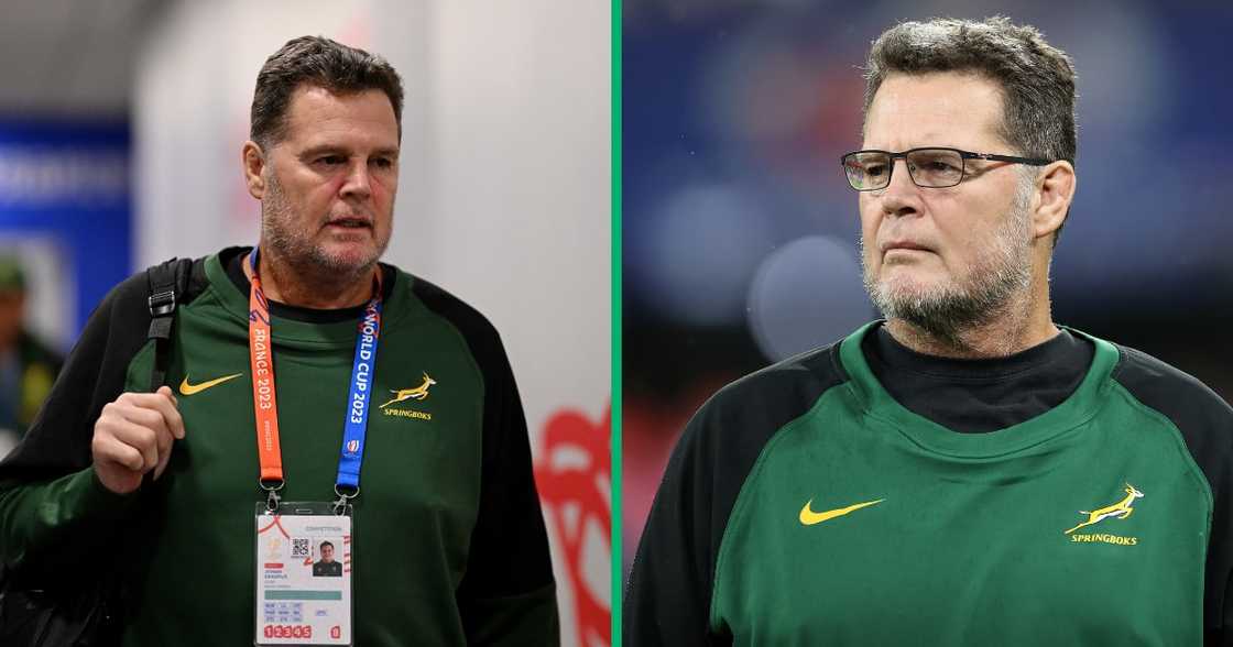 Rassie Erasmus was congratulated by the Minister of Sports, Arts and Culture Rassie Erasmus was congratulated by the Minister of Sports, Arts and Culture