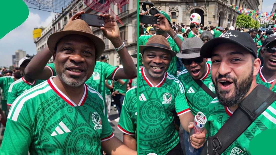 A video of Nigerian men in Mexican team soccer shirts was celebrated across social network platforms A video of Nigerian men in Mexican team soccer shirts was celebrated across social network platforms