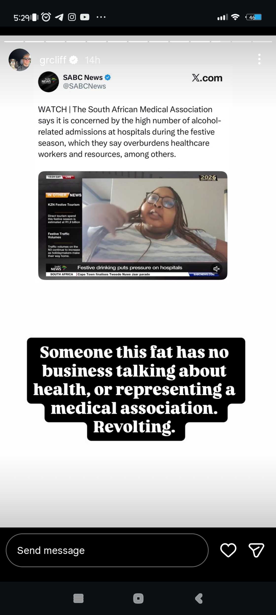 Gareth Cliff mocks SAMA Vice Chair