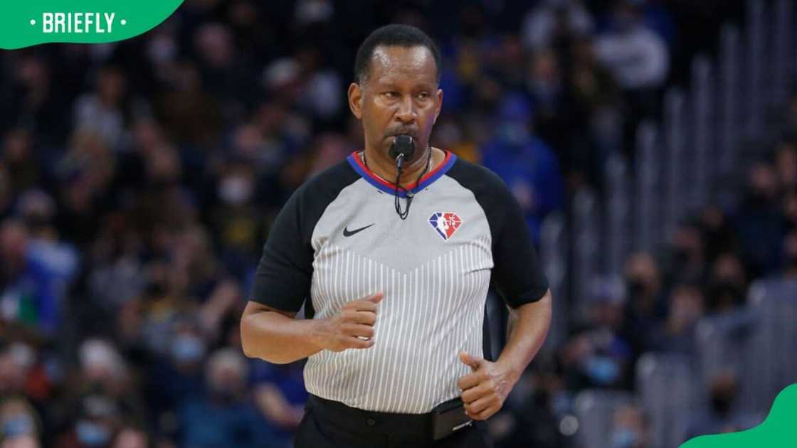 James Capers during a 2021 game between the Golden State Warriors and the San Antonio Spurs James Capers during a 2021 game between the Golden State Warriors and the San Antonio Spurs