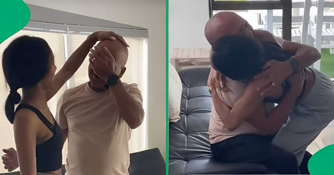 A Mzansi woman's surprise got her father emotional A Mzansi woman's surprise got her father emotional