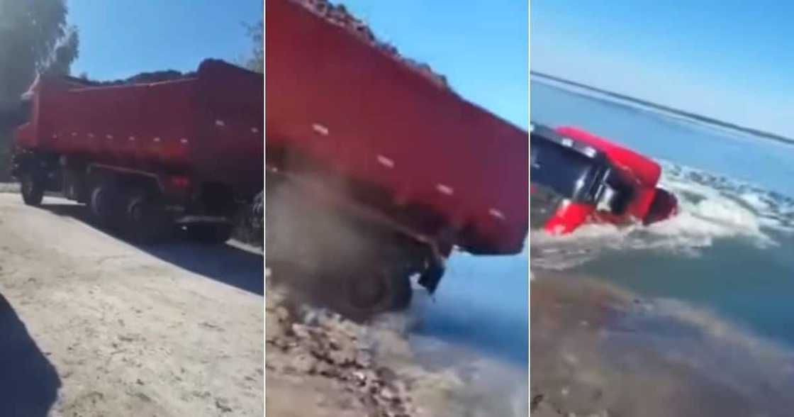 Viral Video, Shows Truck, Submerging, Deep, Water Viral Video, Shows Truck, Submerging, Deep, Water