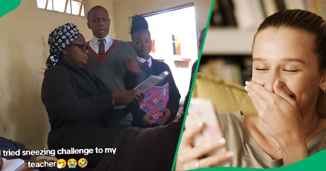 A learner hilariously pulled a prank on his educator, leaving netizens in stitches. A learner hilariously pulled a prank on his educator, leaving netizens in stitches.