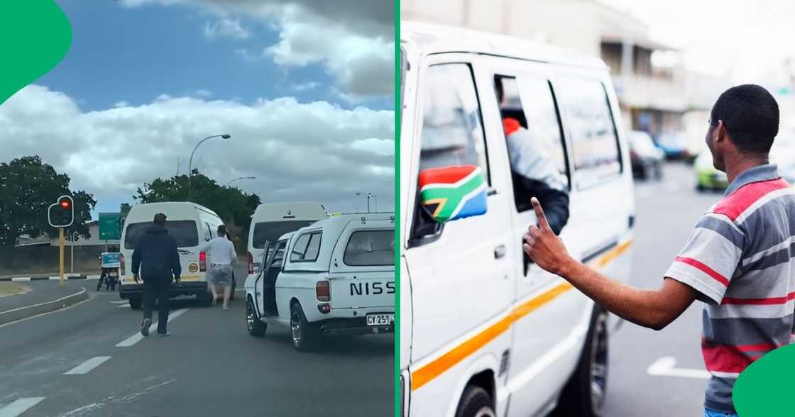 An angry motorist got into a heated exchange with a reckless taxi driver. An angry motorist got into a heated exchange with a reckless taxi driver.