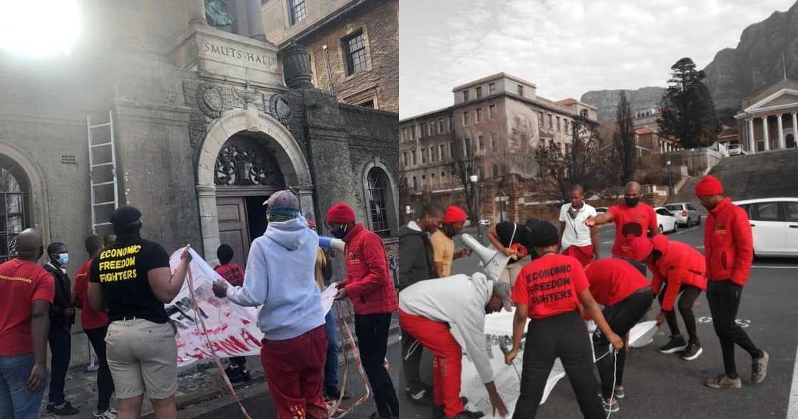 EFF, support, Jan Smuts, name, removed, UCT, residence EFF, support, Jan Smuts, name, removed, UCT, residence
