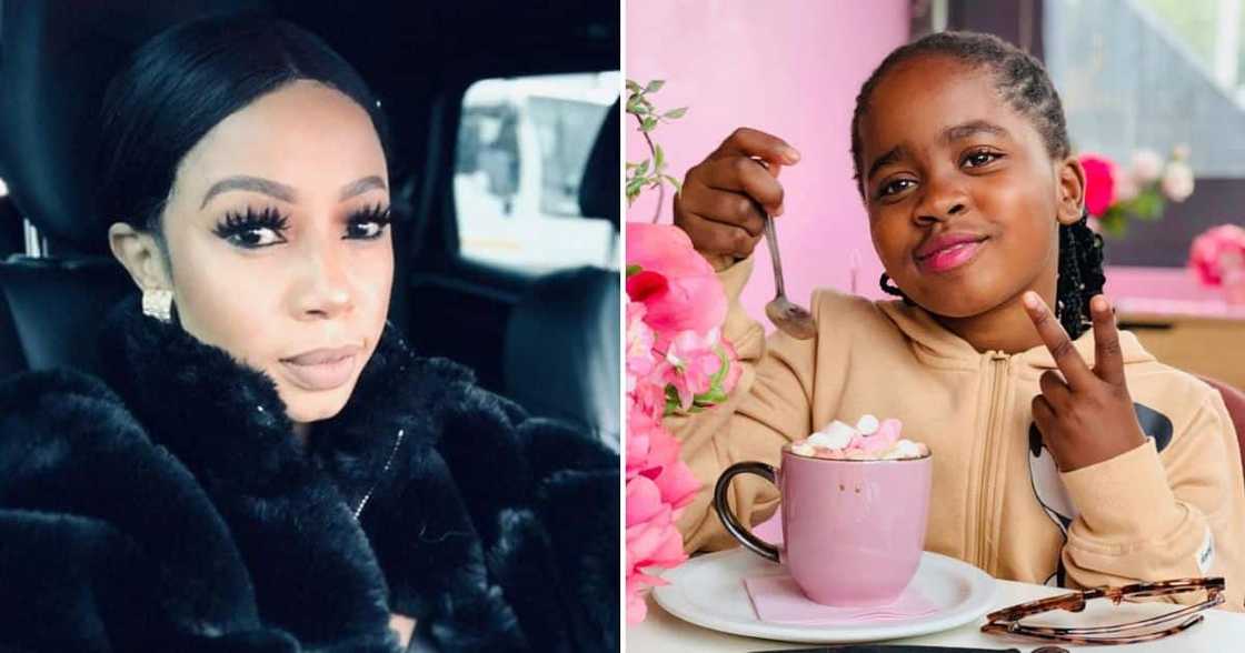 Kelly Khumalo's daughter with Senzo Meyiwa, Thingo Kelly Khumalo's daughter with Senzo Meyiwa, Thingo