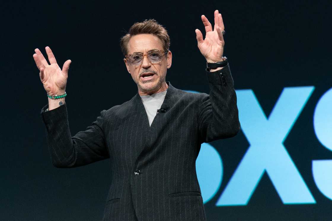 Robert Downey Jr. speaks onstage during a featured session: "The Future of World-Building at Disney" during the SXSW Conference and Festival at Austin Convention Centre Robert Downey Jr. speaks onstage during a featured session: "The Future of World-Building at Disney" during the SXSW Conference and Festival at Austin Convention Centre