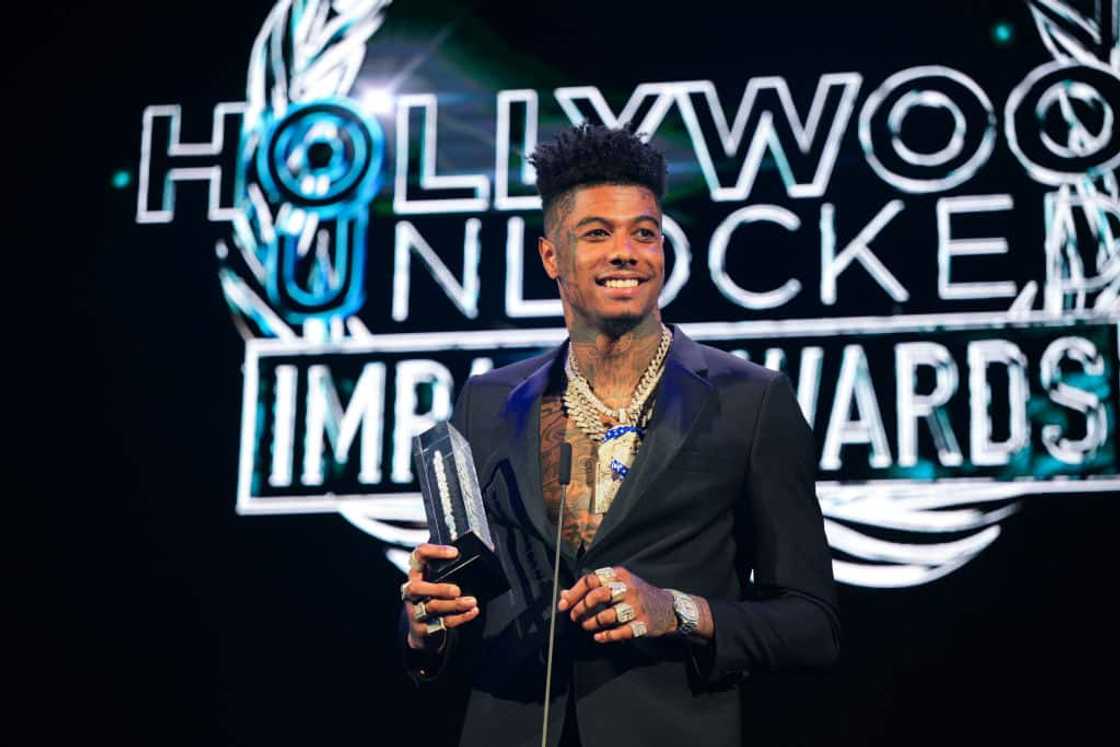 Rapper Blueface at The 2nd annual Hollywood Unlocked Impact Awards Rapper Blueface at The 2nd annual Hollywood Unlocked Impact Awards