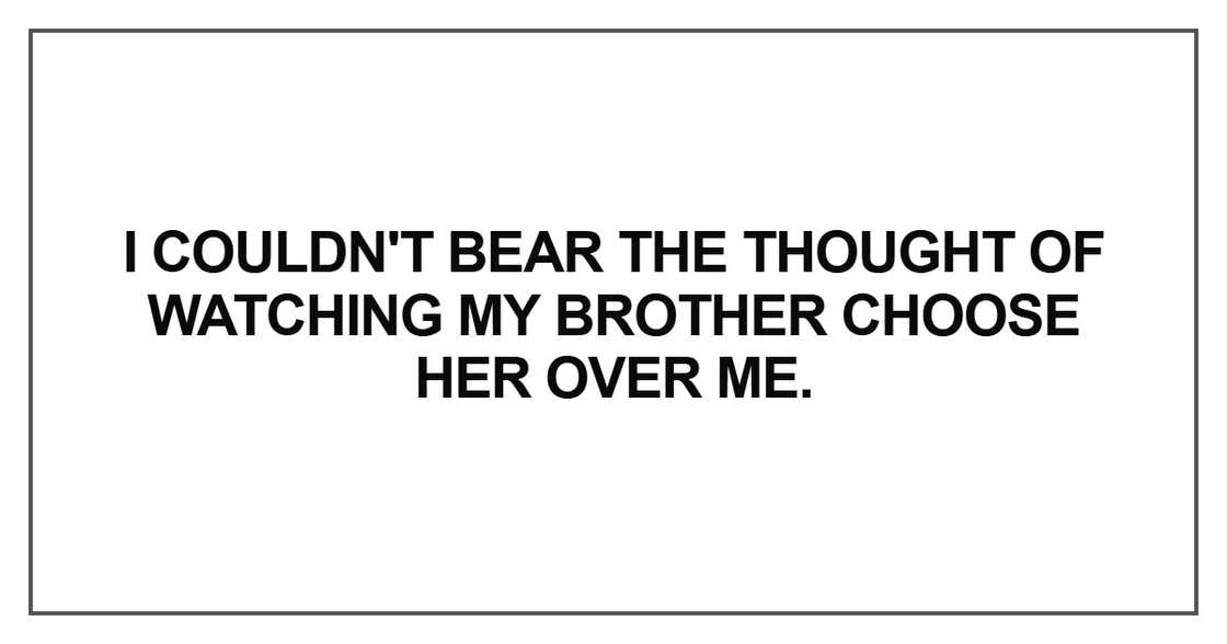 I couldn't bear the thought of watching