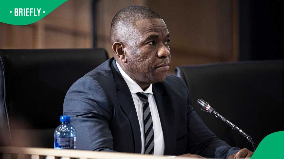 KwaZulu-Natal Police Commissioner Lieutenant Nhlanhla Mkhwanazi at the Madlanga Commission