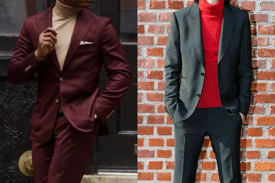 Turtleneck with a suit