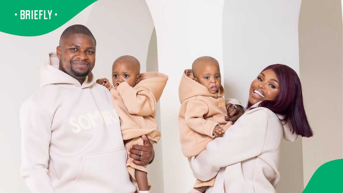 Gogo Maweni and her family coordinated in matching Sompire outfits for the twins' first birthday. Gogo Maweni and her family coordinated in matching Sompire outfits for the twins' first birthday.