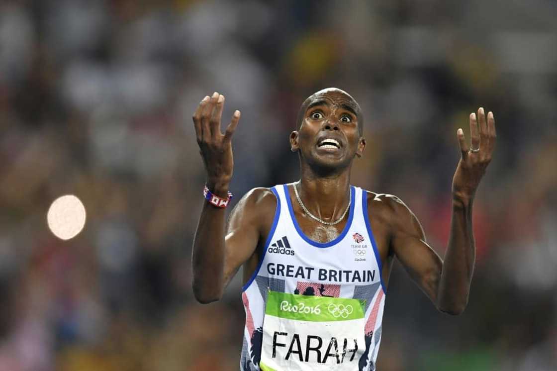 Britain's Mo Farah celebrates winning the Men's 5000m Final at Rio 2016 Olympic Games Britain's Mo Farah celebrates winning the Men's 5000m Final at Rio 2016 Olympic Games