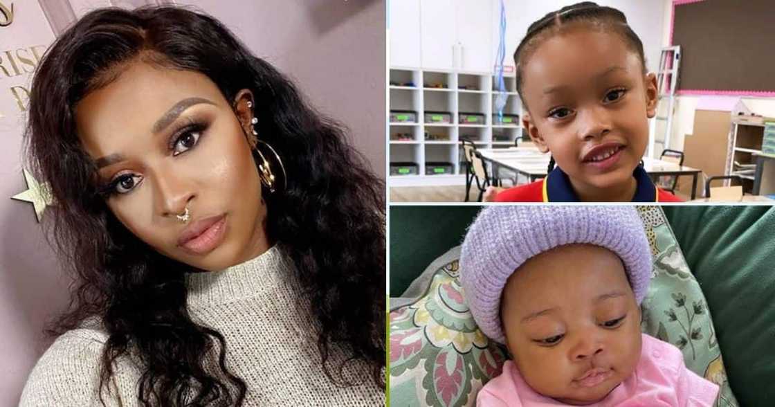 DJ Zinhle, adorable pics, mom, Kairo, Asante, Mother’s Day