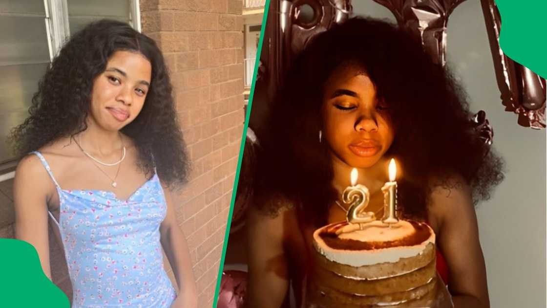 A woman's hair caught alight on her 21st birthday. A woman's hair caught alight on her 21st birthday.