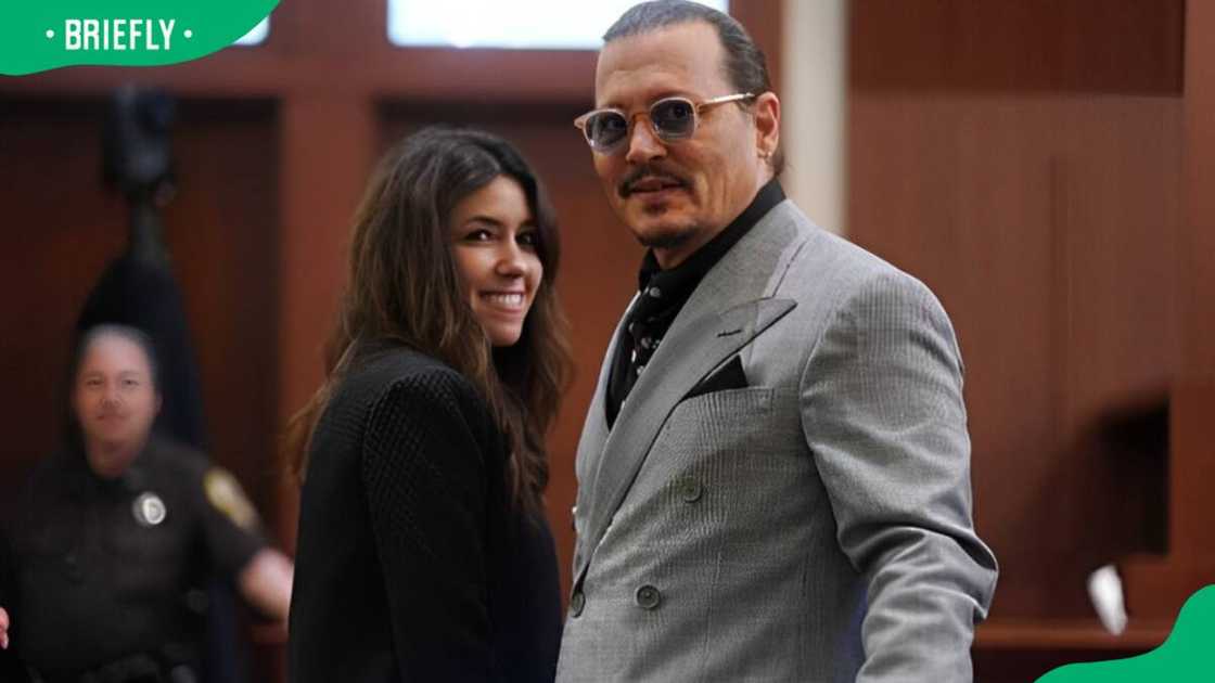 Johnny Depp and his attorney Camille Vasquez Johnny Depp and his attorney Camille Vasquez