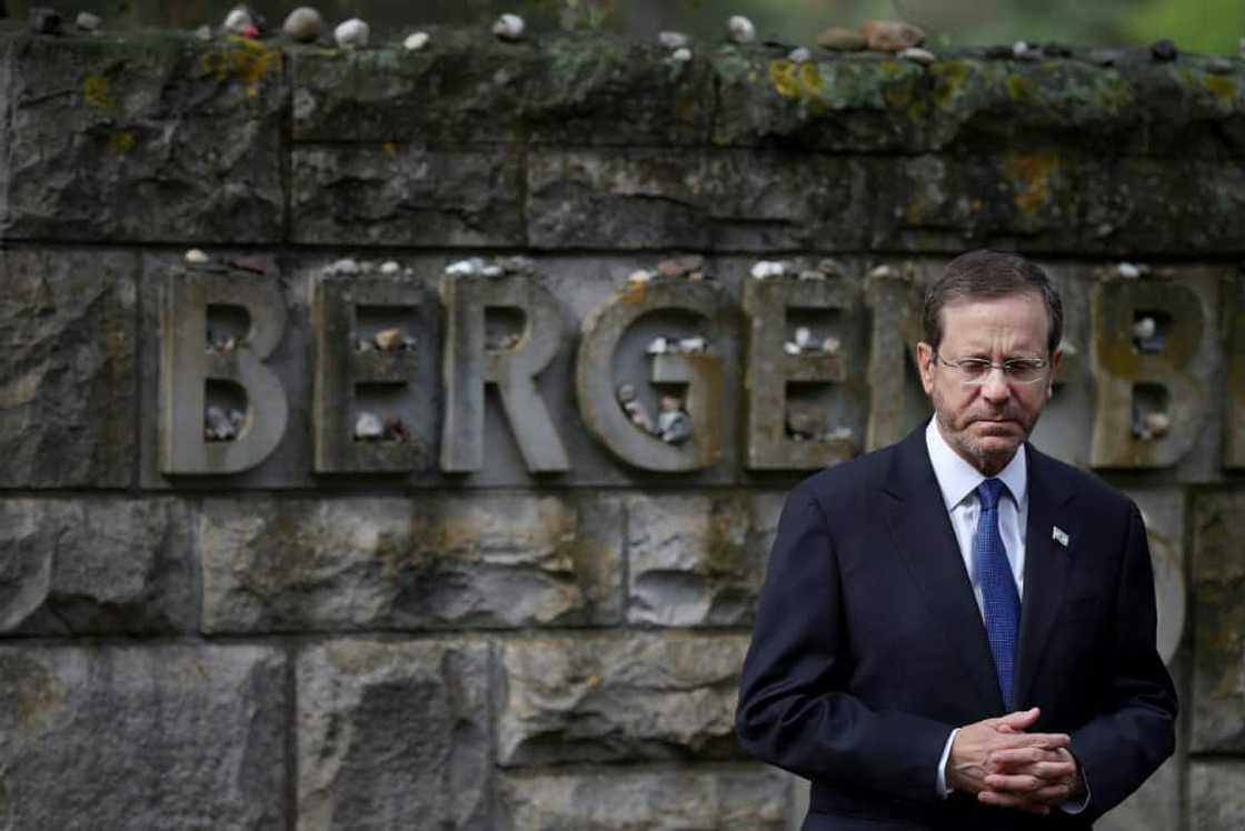 Israel's President Isaac Herzog recounted his father's visit to the camp Israel's President Isaac Herzog recounted his father's visit to the camp