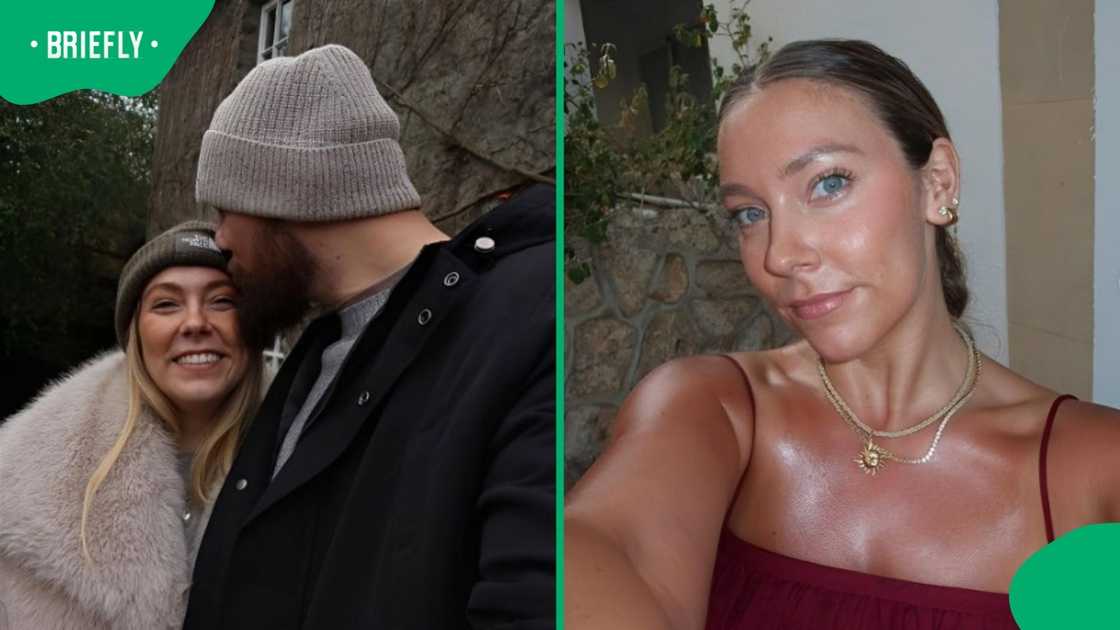 RG Snyman gave his wife Saskia Snyman a kiss on the forehead. RG Snyman gave his wife Saskia Snyman a kiss on the forehead.