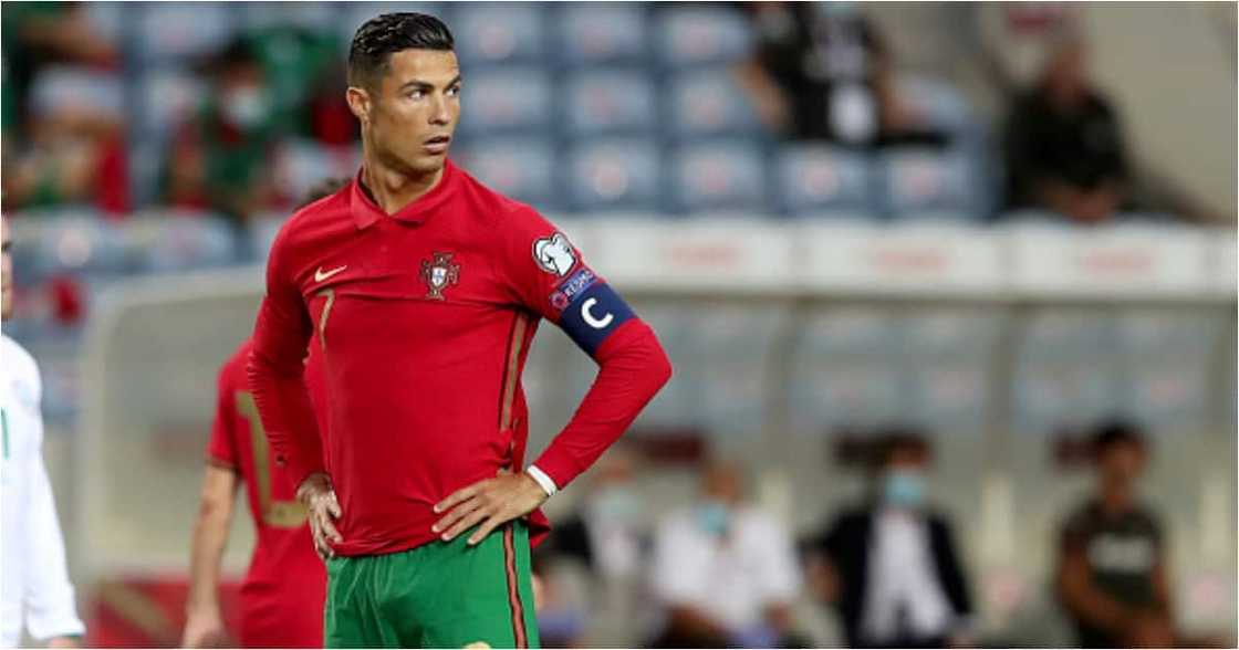 Cristiano Ronaldo looks on during the FIFA World Cup 2022 European qualifying round group A football match between Portugal and Republic of Ireland, at the Algarve stadium in Faro. (Photo by Pedro Fiúza/NurPhoto via Getty Images) Cristiano Ronaldo looks on during the FIFA World Cup 2022 European qualifying round group A football match between Portugal and Republic of Ireland, at the Algarve stadium in Faro. (Photo by Pedro Fiúza/NurPhoto via Getty Images)