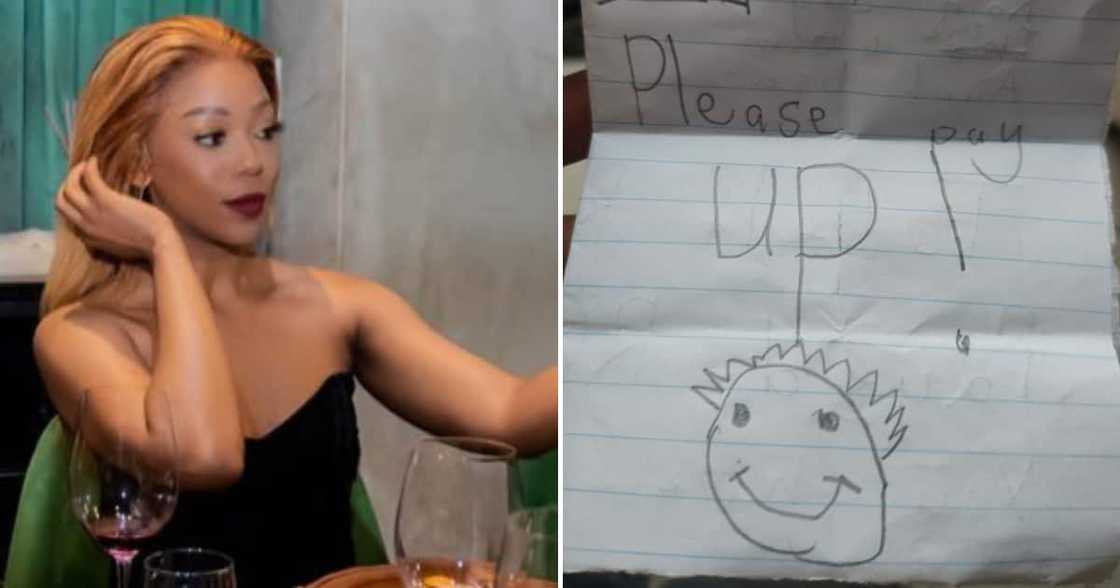 Twitter user Zamangwane Khanyile and the cute invoice from her nephew Twitter user Zamangwane Khanyile and the cute invoice from her nephew