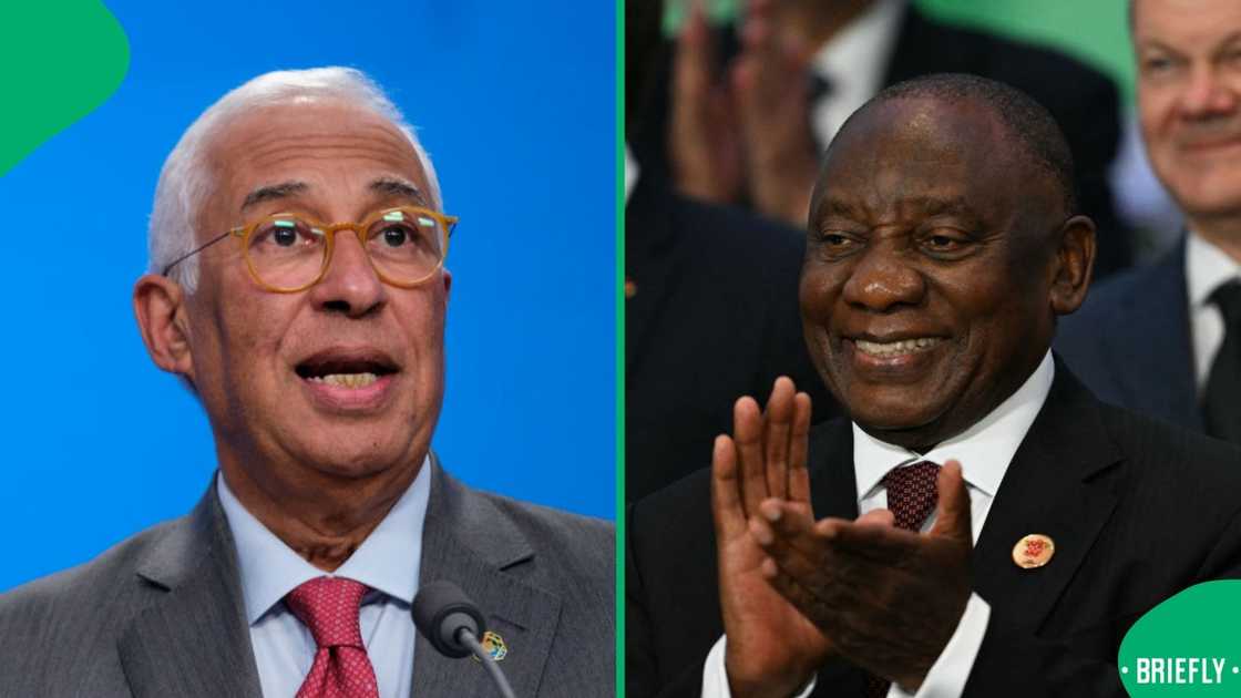 President Cyril Ramaphosa received praise from European Council president Antonio Costa