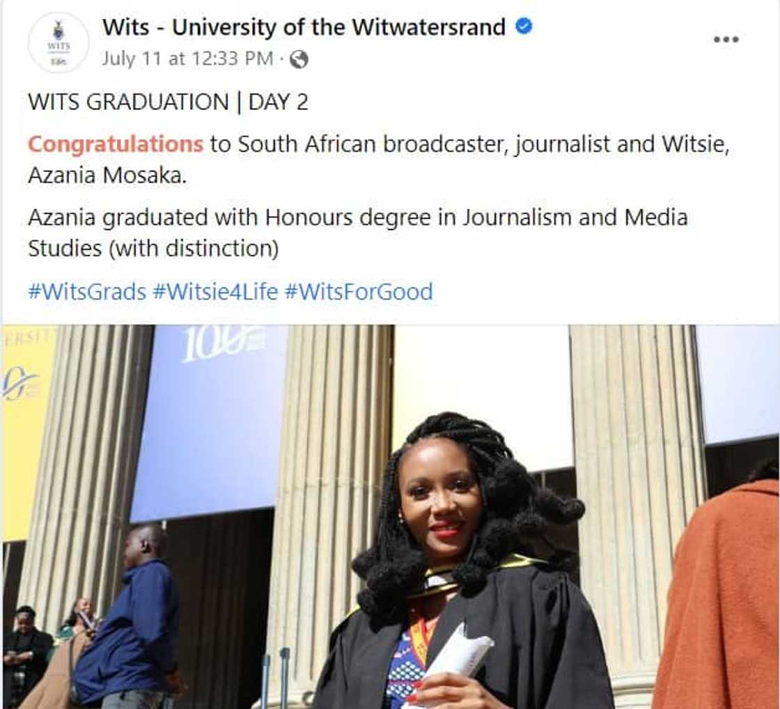 Azania Ndoro's graduation day at Wits University. Azania Ndoro's graduation day at Wits University.