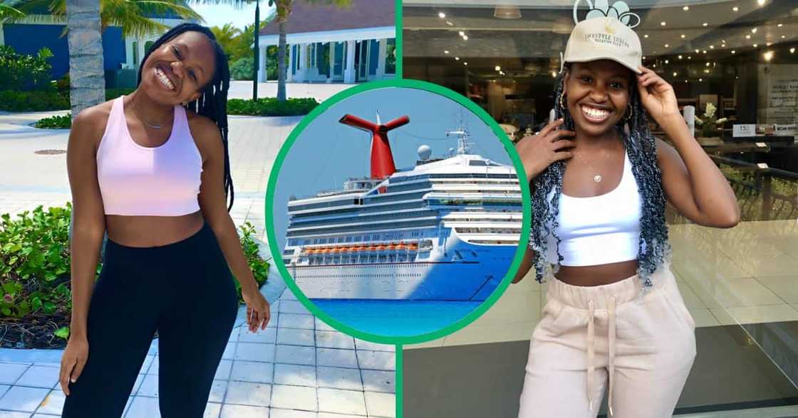 A lady who works on a cruise ship showed online users where and how to apply for the job. A lady who works on a cruise ship showed online users where and how to apply for the job.