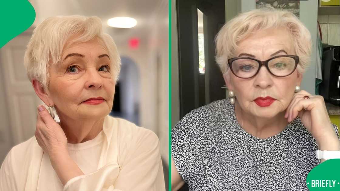A grandmother attempted the Nicki Minaj pose challenge.