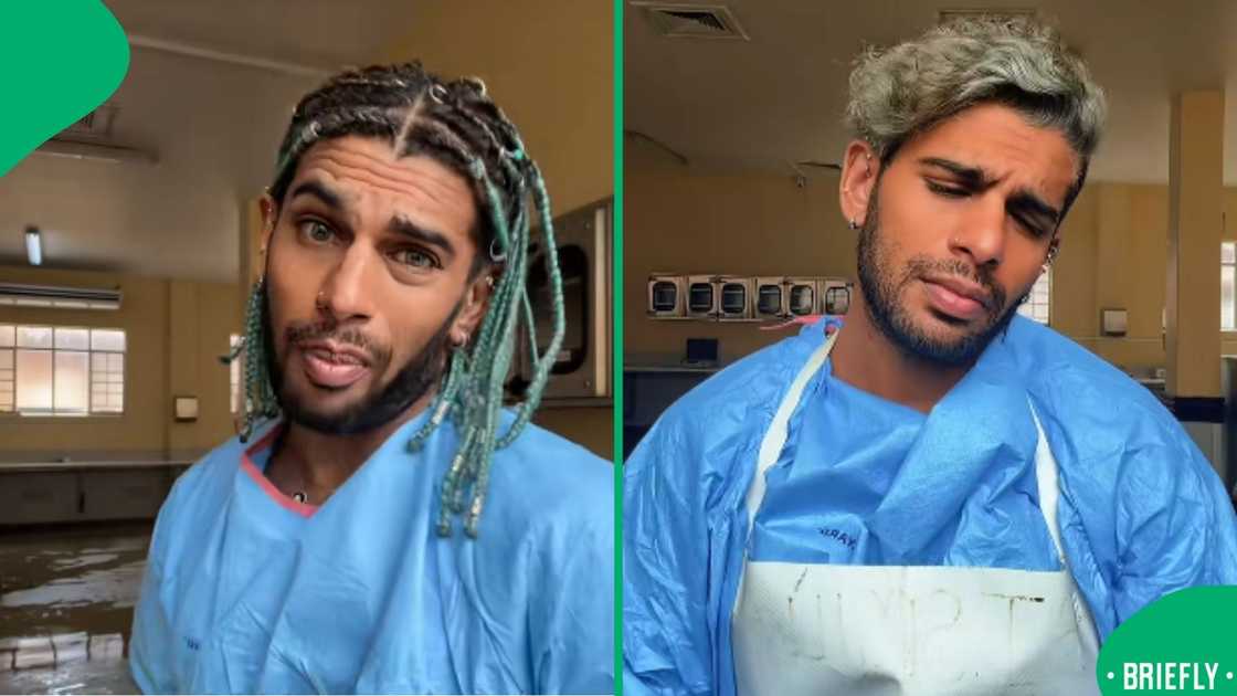 The visual on the right captured Dr Yaseen vlogging The visual on the right captured Dr Yaseen vlogging