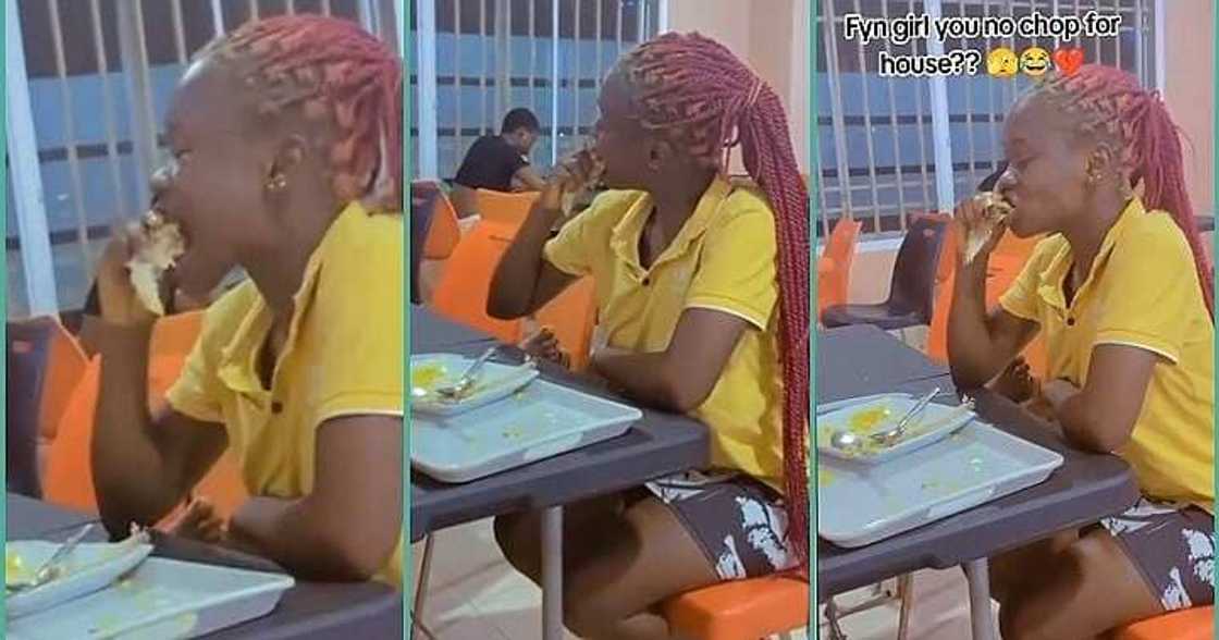 Video of girl eating aggressively at restaurant leaves netizens in stitches Video of girl eating aggressively at restaurant leaves netizens in stitches
