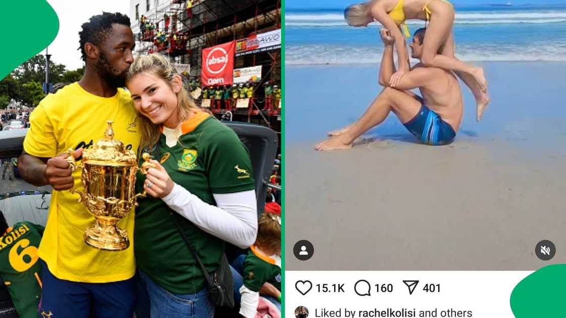 Rachel Kolisi join other followers on Anlia Etzebeth's Instagram page to react to a video she posted. Rachel Kolisi join other followers on Anlia Etzebeth's Instagram page to react to a video she posted.