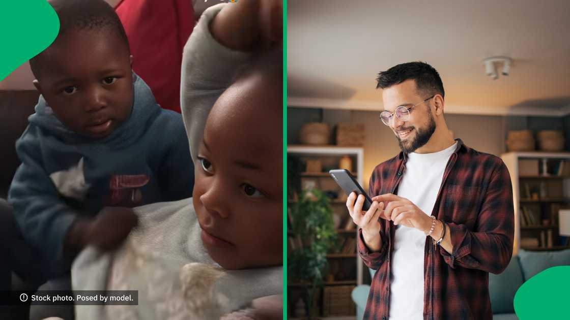 South Africans were entertained by two toddlers. South Africans were entertained by two toddlers.