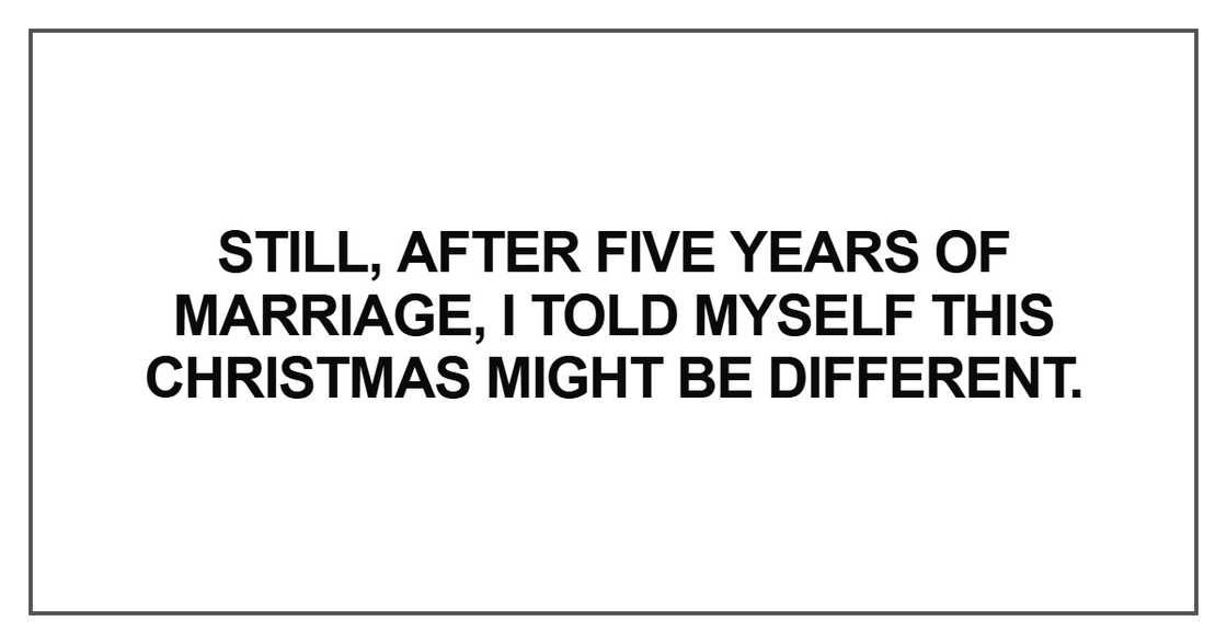 Still, after five years of marriage