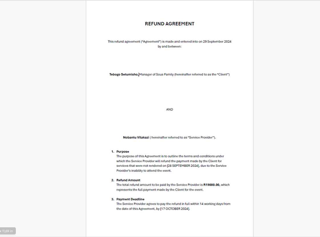 Proof of payment for booking Nobantu Vilakazi. Proof of payment for booking Nobantu Vilakazi.