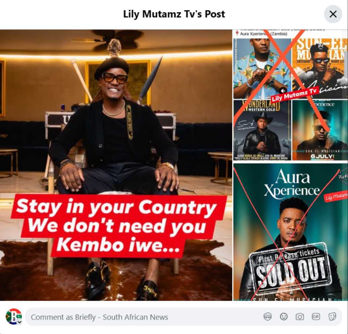Sun-EL Musician's gig has come under fire.