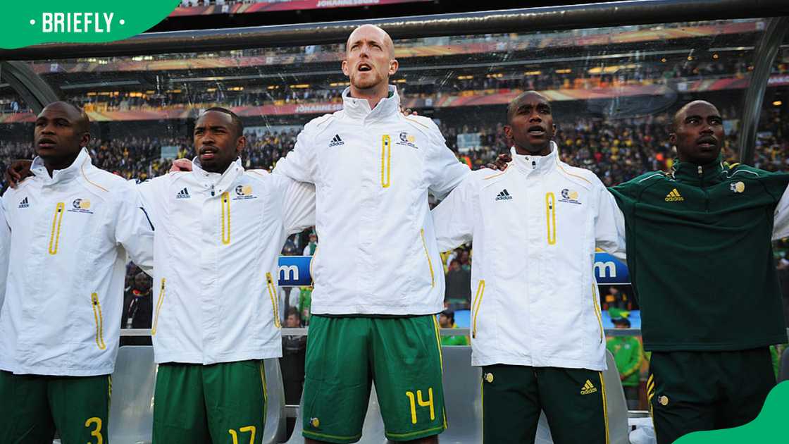 Matthew Booth and his Bafana Bafana teammates at the Soccer City Stadium in 2010 Matthew Booth and his Bafana Bafana teammates at the Soccer City Stadium in 2010