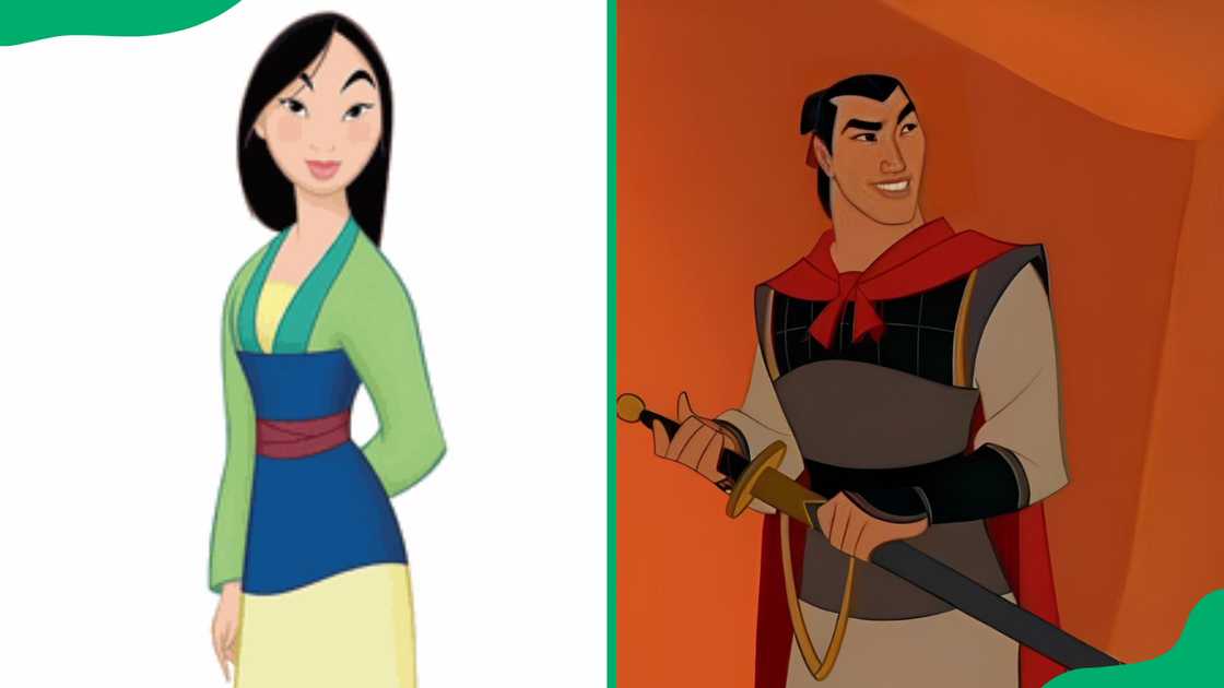 Mulan and Li Shang. Mulan and Li Shang.