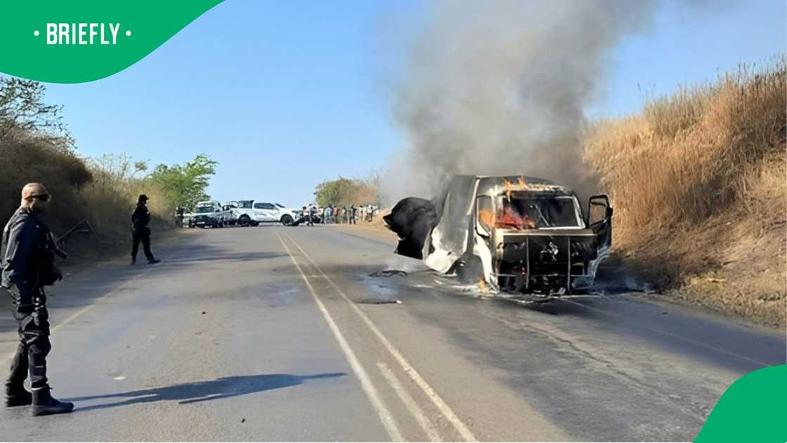 The group of men fled with cash and weapons