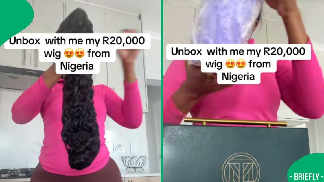 The visual on the right showed her holding the R20K weave The visual on the right showed her holding the R20K weave
