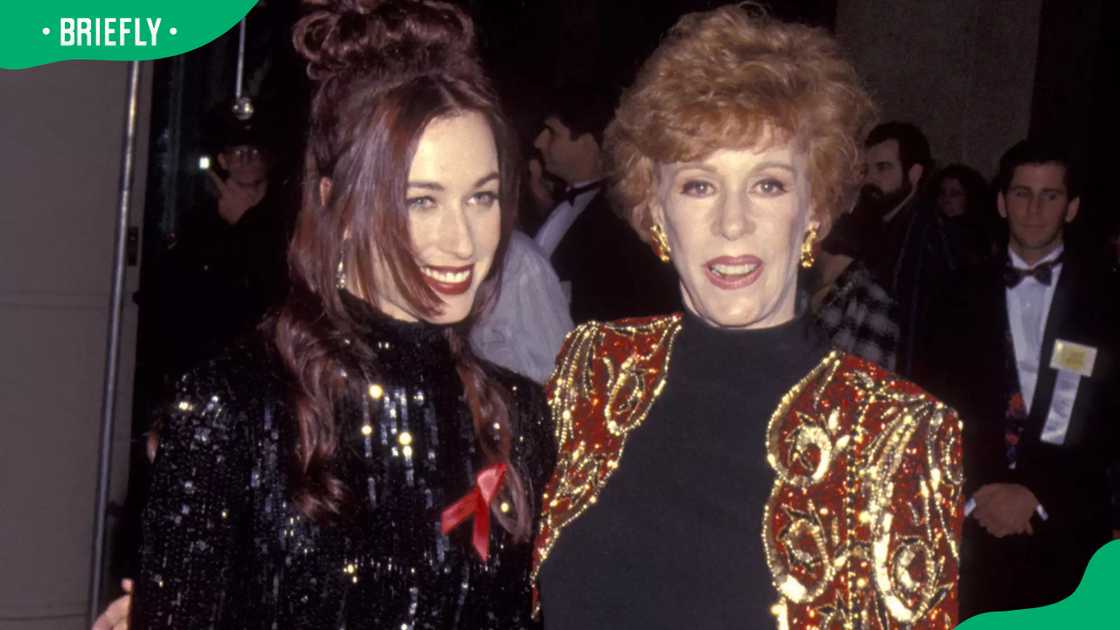Erin Hamilton and Carol Burnett during The 50th Annual Golden Globe Awards