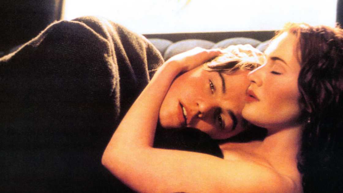 Leonardo DiCaprio and Kate Winslet in the film Titanic in 1997. Leonardo DiCaprio and Kate Winslet in the film Titanic in 1997.