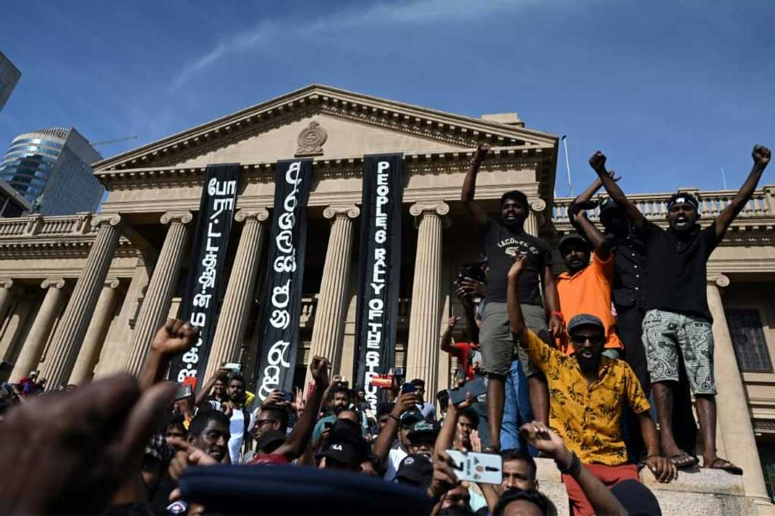 Protesters have forced Sri Lanka's president from office Protesters have forced Sri Lanka's president from office