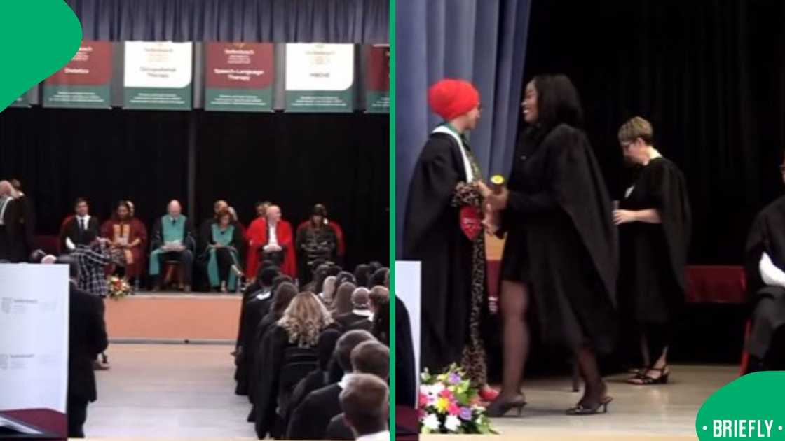 The screenshot on the right captured Naomi walking down the stage The screenshot on the right captured Naomi walking down the stage