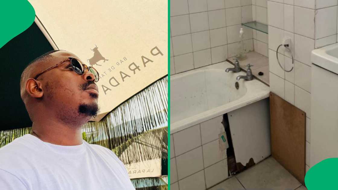 A TikTokker showed off his home renovation project which Mzansi gave him props for.