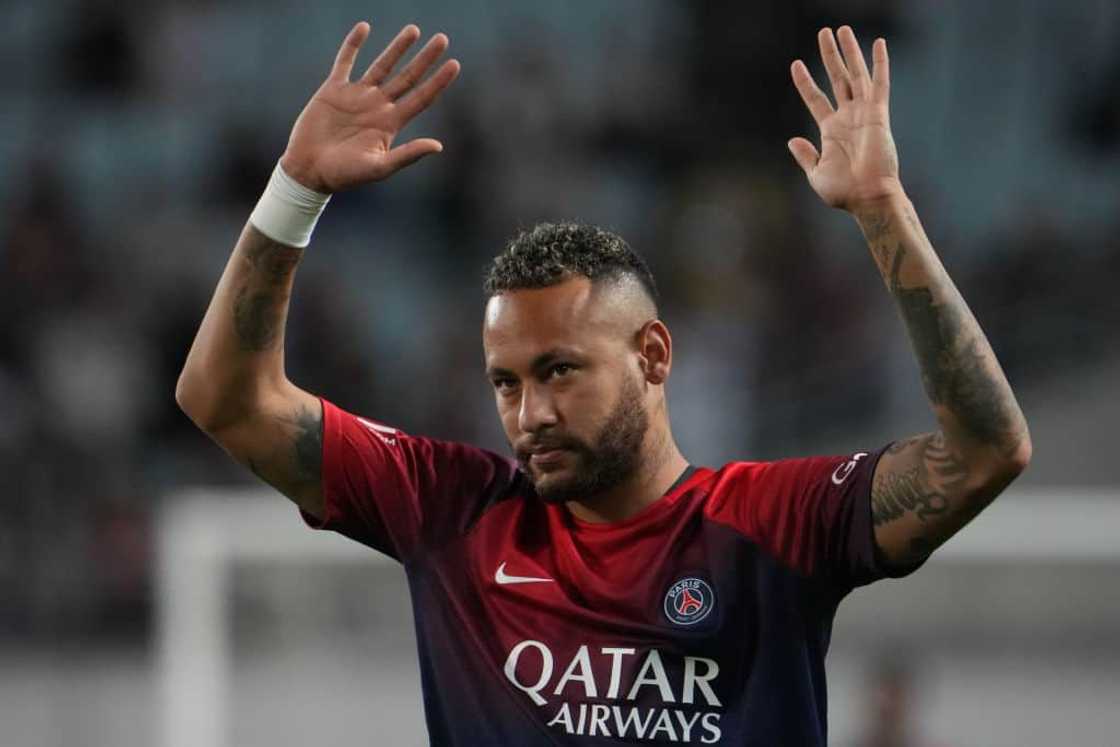 Neymar Jr during a match between PSG and Al-Nassr