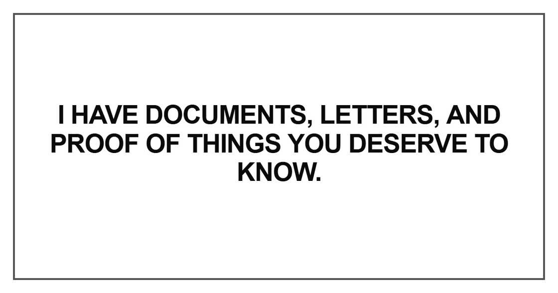 I have documents, letters